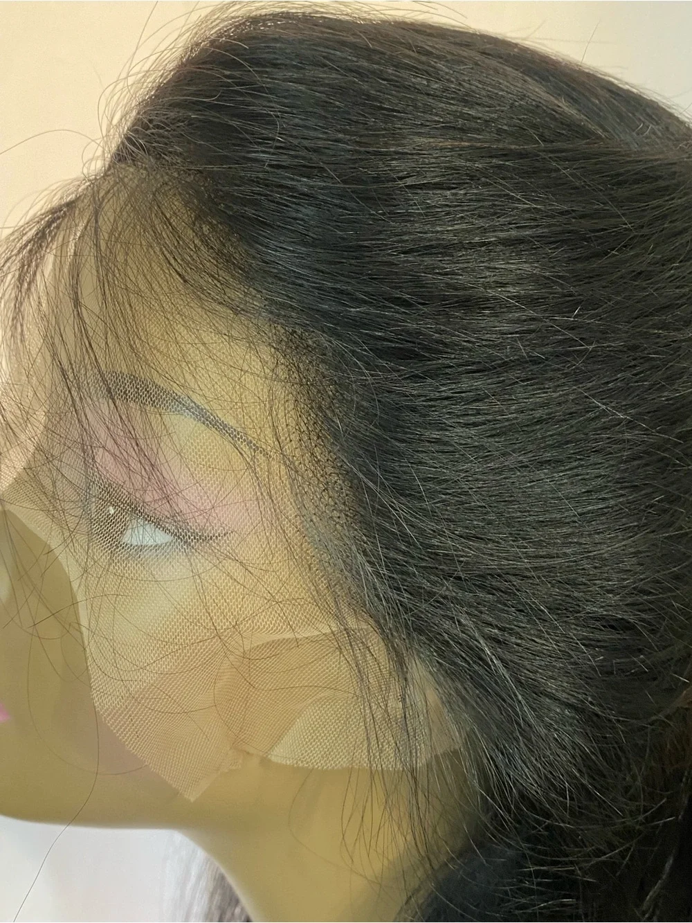Natural Black 13x6 HD Lace Front Wig Glueless Human Hair 12 Inch  180 Density